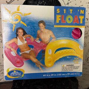 Intex The Wet Set 2010 Sit N Float Pool LOUNGE 60" X 39" 2 handles 2 cup holders